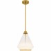 Haze 1-Light Brushed Gold Mini Pendant
