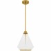 Haze 1-Light Brushed Gold Mini Pendant