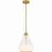 Haze 1-Light Brushed Gold Mini Pendant