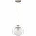 Eslinger 1-Light Brushed Nickel Mini Pendant
