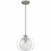 Eslinger 1-Light Brushed Nickel Mini Pendant