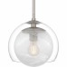 Eslinger 1-Light Brushed Nickel Mini Pendant