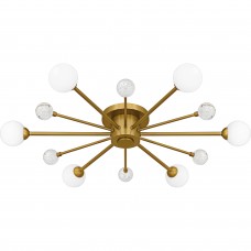 Combe 6-Light Brushed Gold Semi-Flush Mount