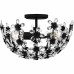 Rosemary 3-Light Matte Black Semi-Flush Mount