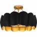 Santana 4-Light Matte Black Semi-Flush Mount
