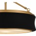 Dylan 3-Light Matte Black Semi-Flush Mount
