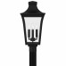 Quentin 4-Light Earth Black Outdoor Post Lantern