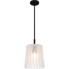 Gray 1-Light Matte Black Mini Pendant