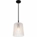 Gray 1-Light Matte Black Mini Pendant