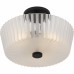 Gray 3-Light Matte Black Semi-Flush Mount