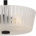 Gray 3-Light Matte Black Semi-Flush Mount