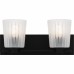 Gray 2-Light Matte Black Bath Light