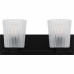 Gray 2-Light Matte Black Bath Light