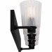 Gray 4-Light Matte Black Bath Light