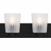 Gray 4-Light Matte Black Bath Light