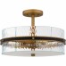Reagan 3-Light Matte Black Semi-Flush Mount