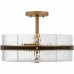 Reagan 3-Light Matte Black Semi-Flush Mount