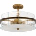 Reagan 3-Light Matte Black Semi-Flush Mount