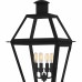 Rue De Royal 4-Light Earth Black Outdoor Post Lantern