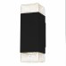 Saxton Matte Black Outdoor Wall Lantern