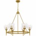 Shea 6-Light Brushed Gold Chandelier
