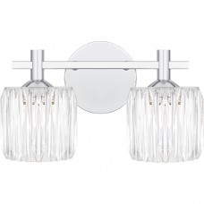 Spade 2-Light Polished Chrome Bath Light