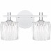 Spade 2-Light Polished Chrome Bath Light