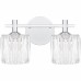 Spade 2-Light Polished Chrome Bath Light