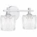 Spade 2-Light Polished Chrome Bath Light