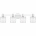 Spade 4-Light Polished Chrome Bath Light