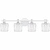 Spade 4-Light Polished Chrome Bath Light