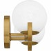 Spherical 2-Light Aged Brass Bath Light