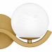 Spherical 2-Light Aged Brass Bath Light