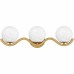 Spherical 3-Light Aged Brass Bath Light