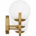 Spherical 3-Light Aged Brass Bath Light