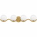Spherical 4-Light Aged Brass Bath Light