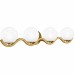 Spherical 4-Light Aged Brass Bath Light
