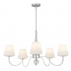 Stone 5-Light Polished Chrome Chandelier Stone 5-Light Polished Chrome Chandelier