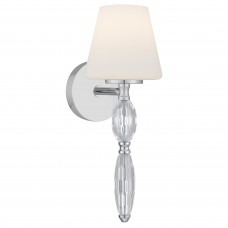 Stone 1-Light Polished Chrome Wall Sconce Stone 1-Light Polished Chrome Wall Sconce