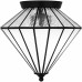 Liam 3-Light Matte Black Flush Mount