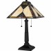 Aiden 2-Light Matte Black Table Lamp