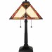 Aiden 2-Light Matte Black Table Lamp