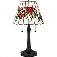 Aurora 2-Light Matte Black Table Lamp