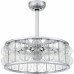 Terrarock 4-Light Polished Chrome Fan Light