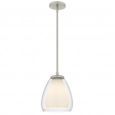 Vivienne 1-Light Brushed Nickel Mini Pendant Light