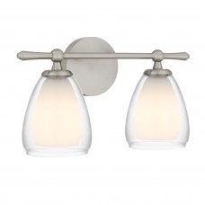 Vivienne 2-Light Brushed Nickel Vanity Light Vivienne 2-Light Brushed Nickel Vanity Light