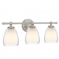 Vivienne 3-Light Brushed Nickel Vanity Light Vivienne 3-Light Brushed Nickel Vanity Light