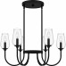 Viscount 6-Light Matte Black Chandelier