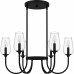 Viscount 6-Light Matte Black Chandelier