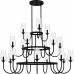 Viscount 18-Light Matte Black Chandelier